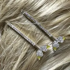 特価2コ☆✴︎ヘアピンコーナー42キラキラストーン人魚のしっぽのヘアピン高級可愛い