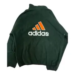 adidas フリースジャケット ダークグリーン L