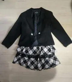 フォーマルドレスセット 黒と白チェック
