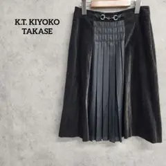 K.T. KIYOKO TAKASE キヨコタカセ　異素材　プリーツスカート　Mのサムネイル
