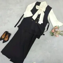 きれいめ ジレセットアップ 3点 ストレッチ