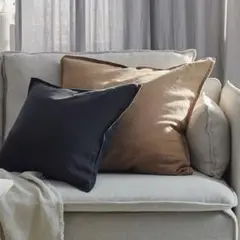 未使用 IKEA ディトーグ クッションカバー ダークベージュ 65x65cm
