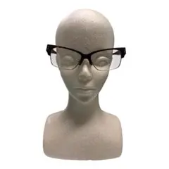JINS メンズ 四角形メガネ 木目調フレーム