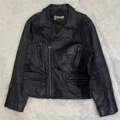 Schott ショット 本革 ダブルライダースジャケット ブラック Lサイズのサムネイル