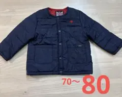 キッズ　アウター　ネイビー キルティングジャケット 70~80 POLOBaby