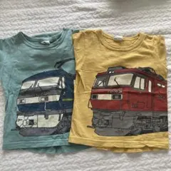 SKÄPE 列車プリント 長袖カットソー 90 貨物列車　桃太郎／金太郎セット