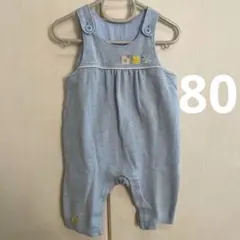 miki HOUSE ミキハウス パステルブルー 刺繍ロンパース