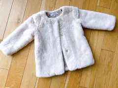 フェイクファー ジャケット クリーム色