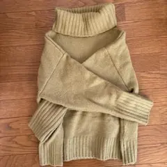 カーキ ニットセーター フリーサイズ
