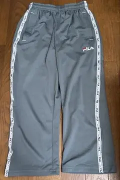 FILA ジャージ7分丈パンツ グレー サイドライン Ｓサイズ