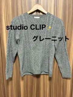 studioCLIP スタジオクリップ　グレーニット