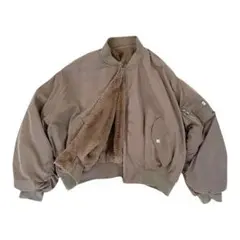 美品✨GYDA リバーシブル エコファーMA-1ジャケットコート ベージュ系