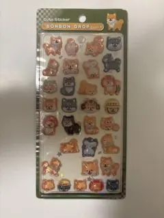 和柄　ボンボンドロップシール　しば犬