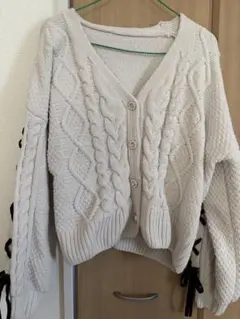 axes femme カーディガン ニット かわいい リボン