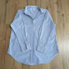 ユニクロ　コットンストライプスキッパーシャツ　Ｌサイズ