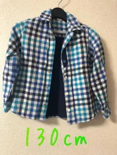 チェックシャツ　ムージョンジョン　上着　男の子　130cm