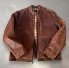 BERNARDO ラムレザージャケット ライダース ブラウンL