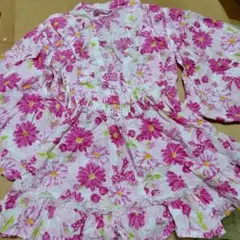 花柄フリル浴衣 110cm ピンク系