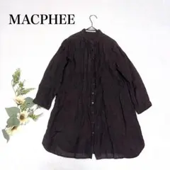 MACPHEE 　TOMORROWLAND シアーカラーシャツ　38　M　こげ茶のサムネイル