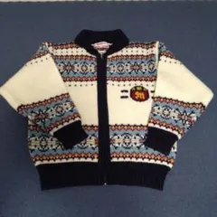 ノルディック柄ジップアップニットカーデガン　ヴィンテージ　 McGREGOR