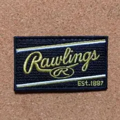 【新品】Rawlings 刺繍パッチ 黒と金　ローリングス　グローブワッペン