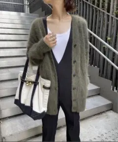 ファーニットロングカーディガン