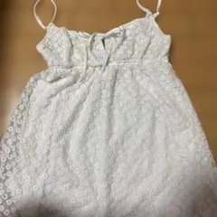 ホワイト花柄レースワンピース フェアリーグランジ