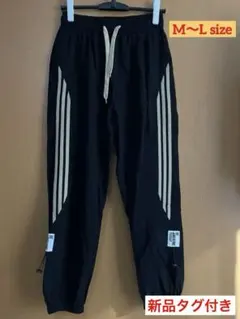 新品最終値下げセール❗️ブラック イージーパンツ サイドストライプ