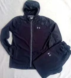 アンダーアーマー ランニングウェア M ブラック セットアップ