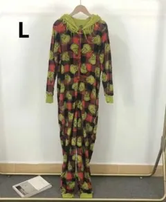 グリンチ 総柄 クリスマス ユニオンスーツ パーカー 着ぐるみ