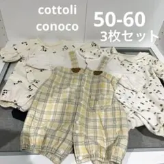 バースデイ　半袖　いちご　くま　チェック　花柄 ロンパース 50 60コトリ