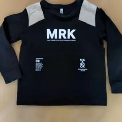 MRK 長袖カットソー 黒 ベージュパッチ