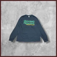 US古着 GILDAN ギルダン 両面プリント ロンT 長袖 グレー系 Lサイズ