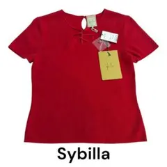 【新品タグ付】Sybilla シビラ コットン100% ニット レッド Mのサムネイル
