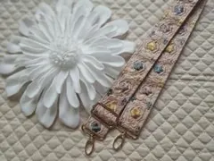 【60】インド刺繍リボンショルダーストラップ