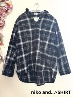 本日最終価格niko and…×SHIRT チェック柄長シャツ2