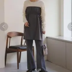 kastane カスタネ ラップミドルスカパンSET スラックス　パンツ　セット