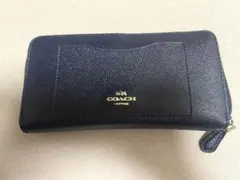 COACH コーチ　ラウンドファスナー長財布　財布　ネイビー