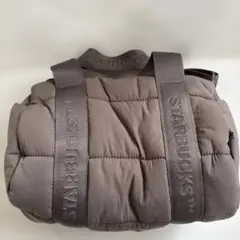 台湾スタバ限定グレー キルティング ミニボストンバッグ