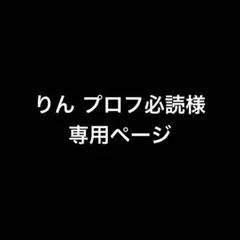 りん プロフ必読様専用ページ