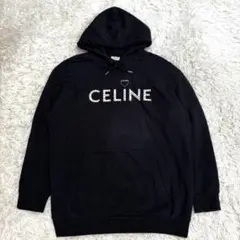 CELINE 22SS アーティストプリント スタッズロゴ パーカー メンズ 黒のサムネイル