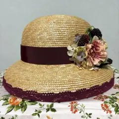 イノセントワールド　黒い花飾り付き広つばハット イノセントワールド 黒い花飾り付き広つばハット V11839193