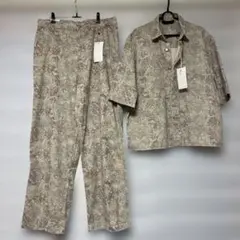 ザラzara セットアップ アブストラクト柄 シャツ パンツ カモフラージュ Lのサムネイル