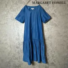 MARGARET HOWELL 半袖 シルク 切替ギャザーワンピース N3484 - メルカリ