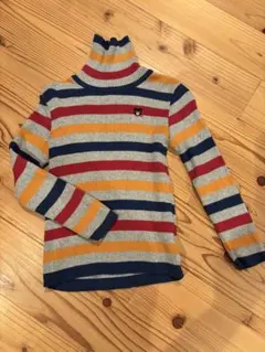 DOUBLE.B ストライプ タートルネック 110cm