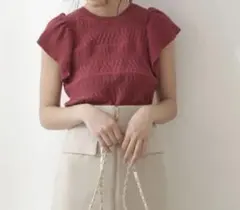 【プロポーションボディドレッシング】ラッフルサマーニットのサムネイル