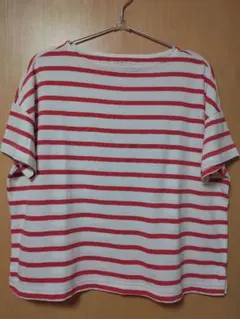 無印良品　ボートネック　半袖Tシャツ　ボーダー　未使用のサムネイル