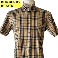 BURBERRY BLACK ノバチェック柄 半袖シャツ