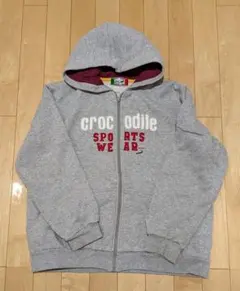 Crocodile フード付きトレーナー 14サイズ グレー