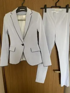 ZARA ストライプ 水色 パンツスーツ M/XS